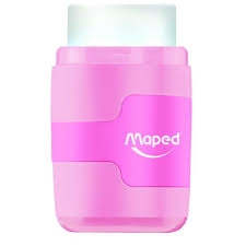Sharpener & Eraser - Pastel 2 in 1 Pencil sharpener (2 holes) & eraser - (Maped)