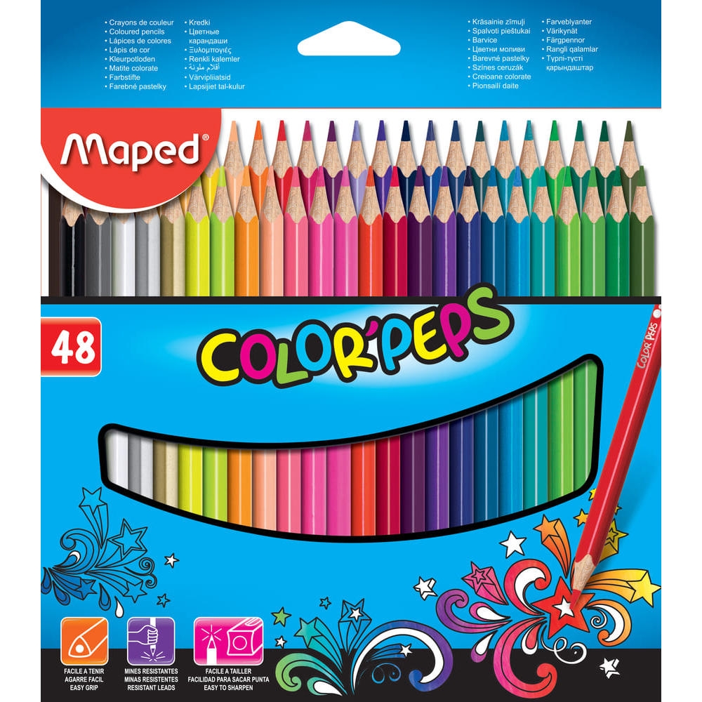 Colouring Pencils - Triangular - (Maped) - x 12 Pencils