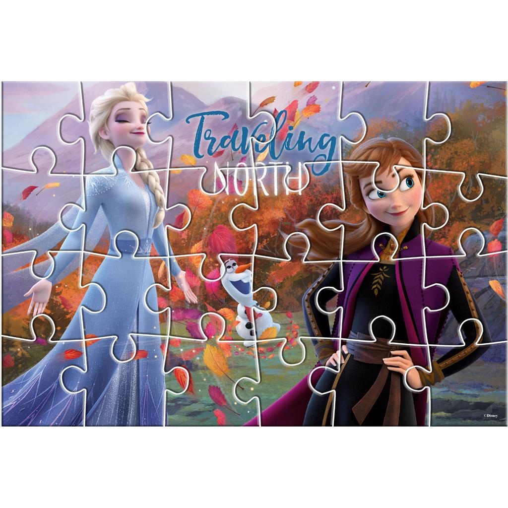Puzzles - Disney Two in One Puzzles for colouring - (Luna) - Frozen II