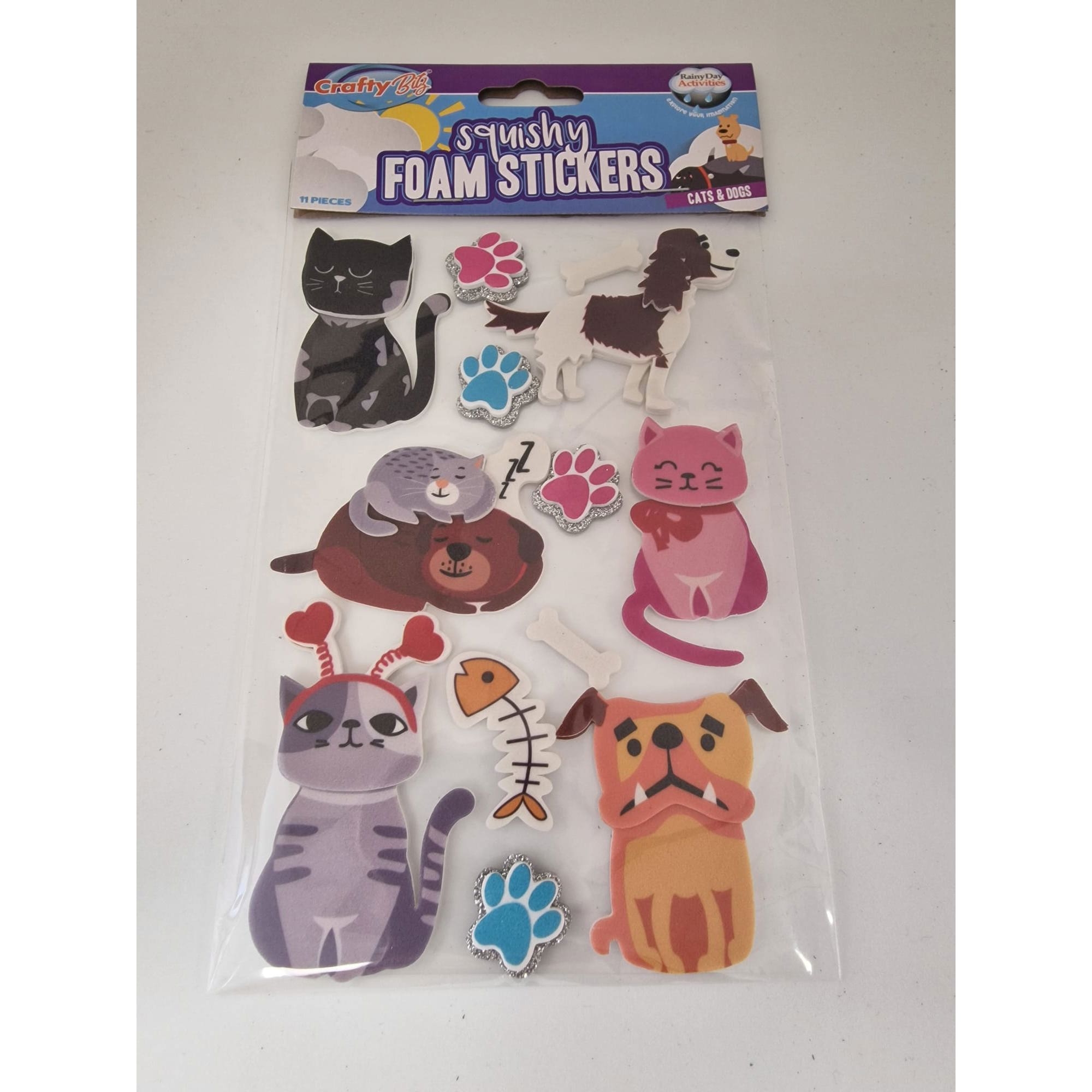 Stickers - Foam Stickers Cats & Dogs  - (Crafty Bitz) - Cats & Dogs