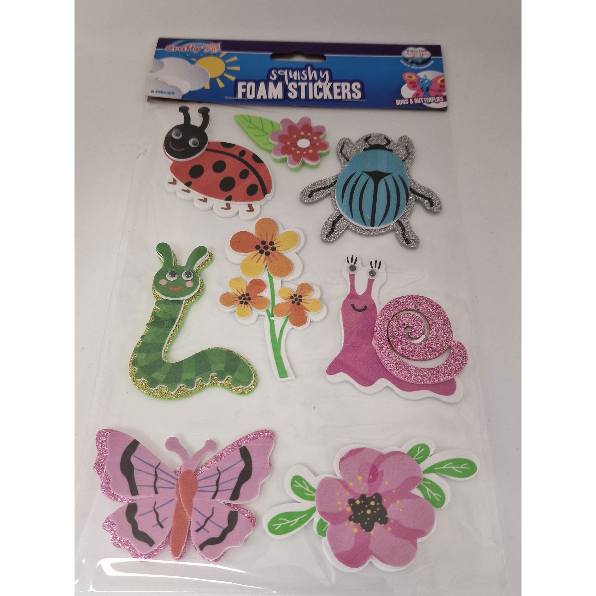 Stickers - 3D Foam Stickers Bugs & Butterflies - (Crafty Bitz)