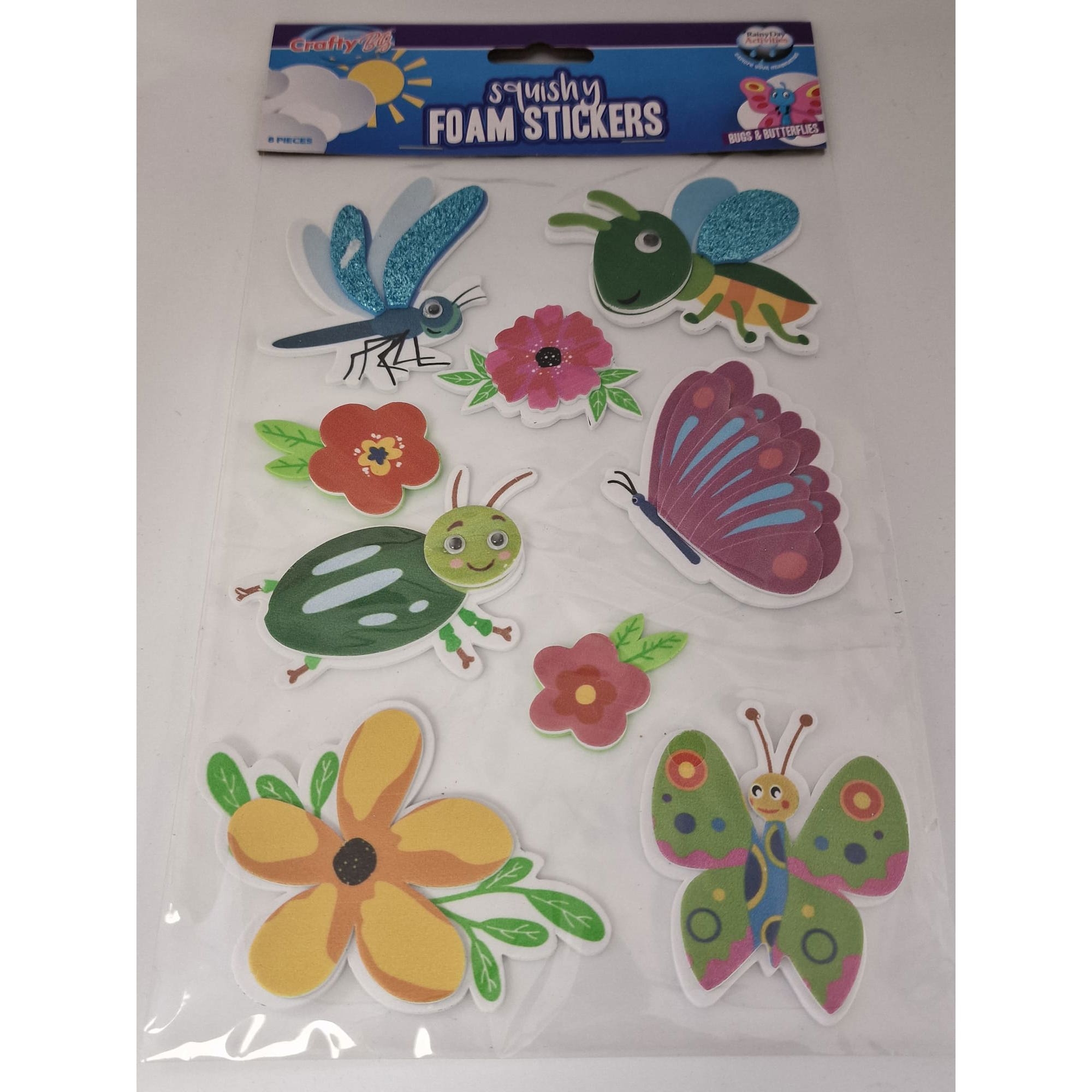 Stickers - 3D Foam Stickers Bugs & Butterflies - (Crafty Bitz)