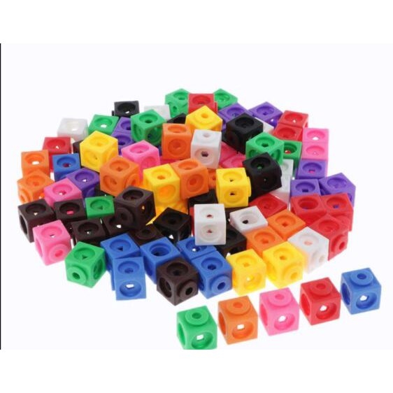 Interlocking Linking Cubes 100 Pcs - (Intelli Toys)