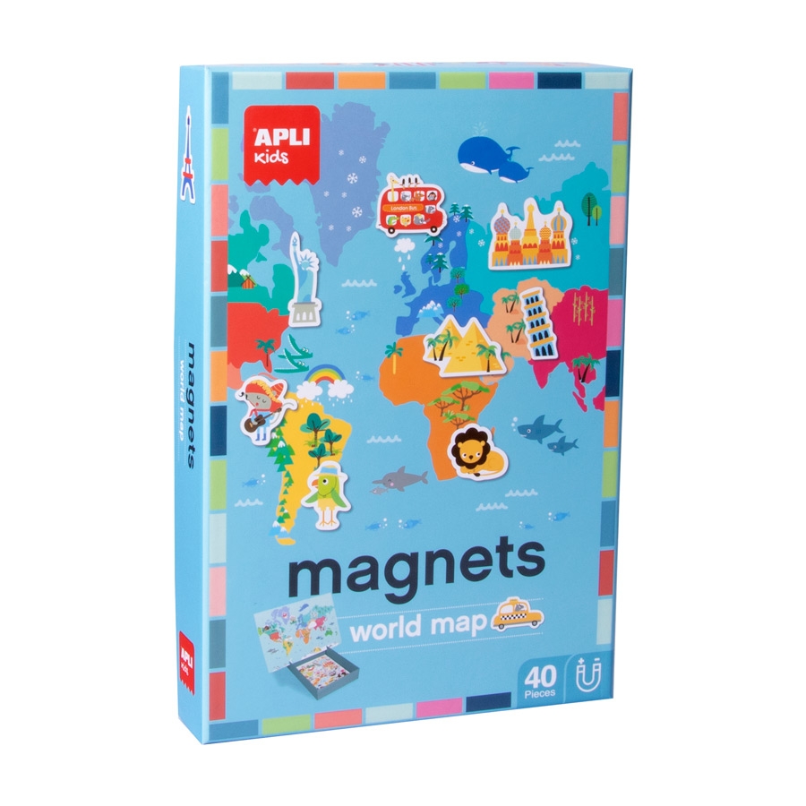 World Map Magnets - (Apli)
