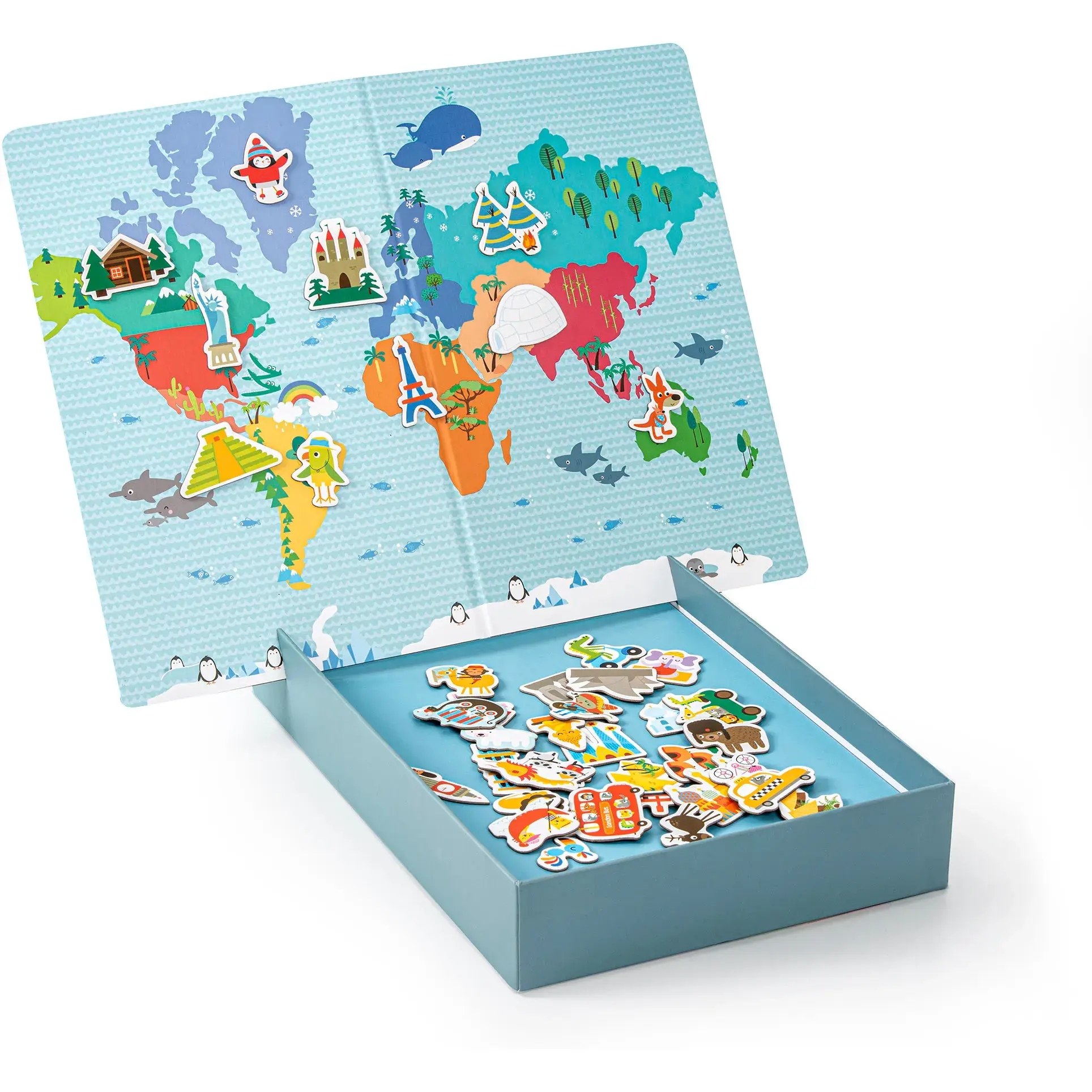 World Map Magnets - (Apli)