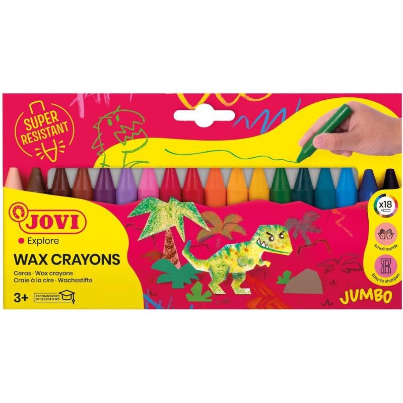 Crayons - Thick Wax Crayons by 12/18 - (JOVI) - x12