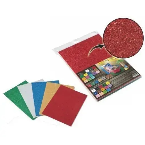 Foam Sheets - A4 Glitter Foam Sheets Pack of 5