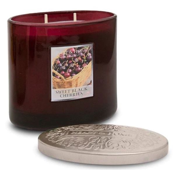 Candles - Twin Wick Candles - (Heart & Home) - River Rock