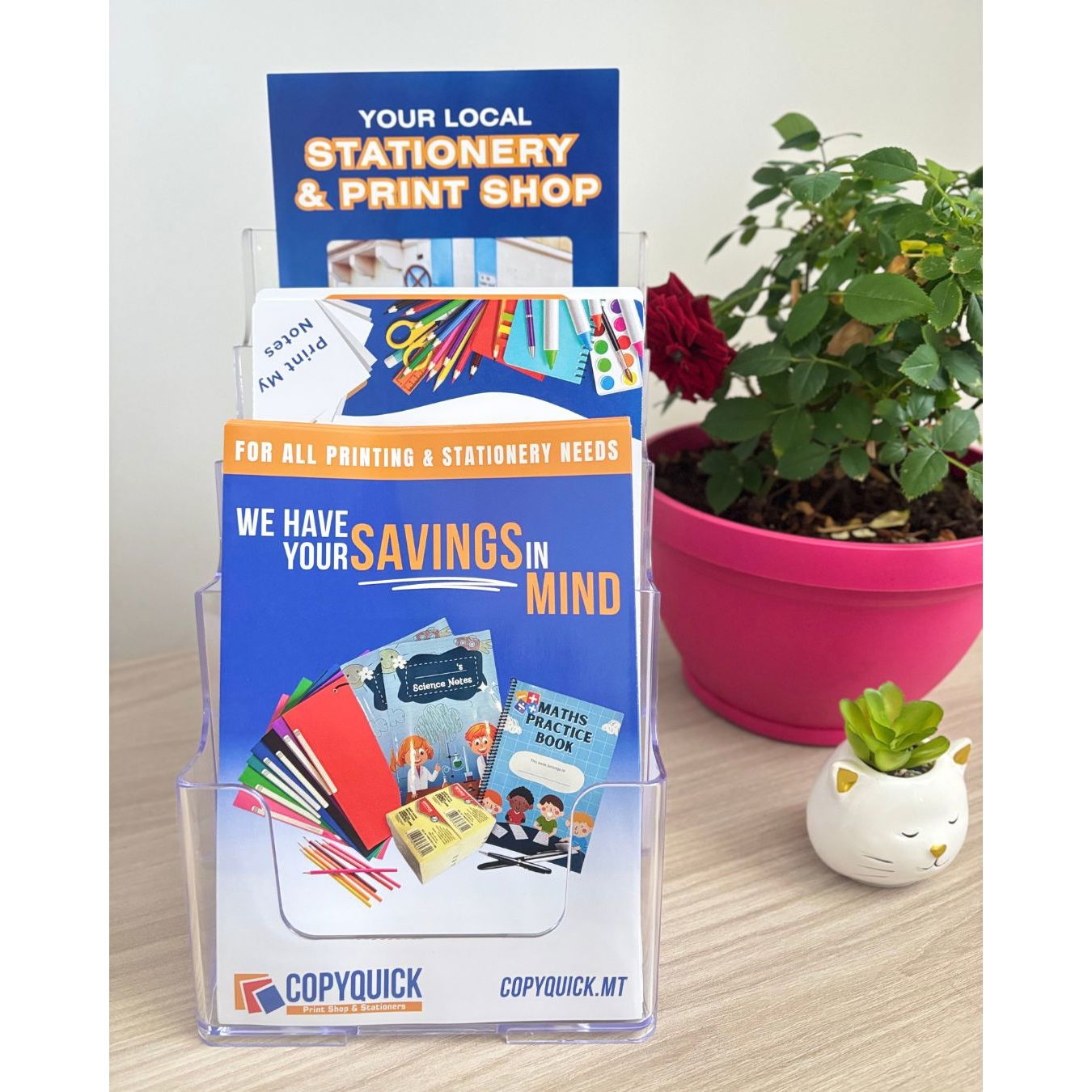 Transparent Acrylic Brochure Holder A5 4 Tier