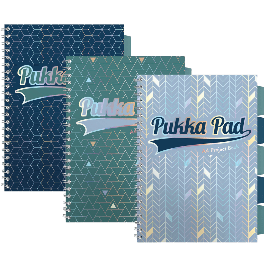 Refill Pads - A4 Wire Bound Refill Pad/Project Book with 5 plastic dividers - (Pukka Pad)