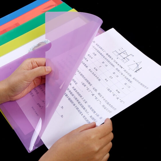 Folders - A4 Soft Transparent L Shape Folder - (Biela) - Orange