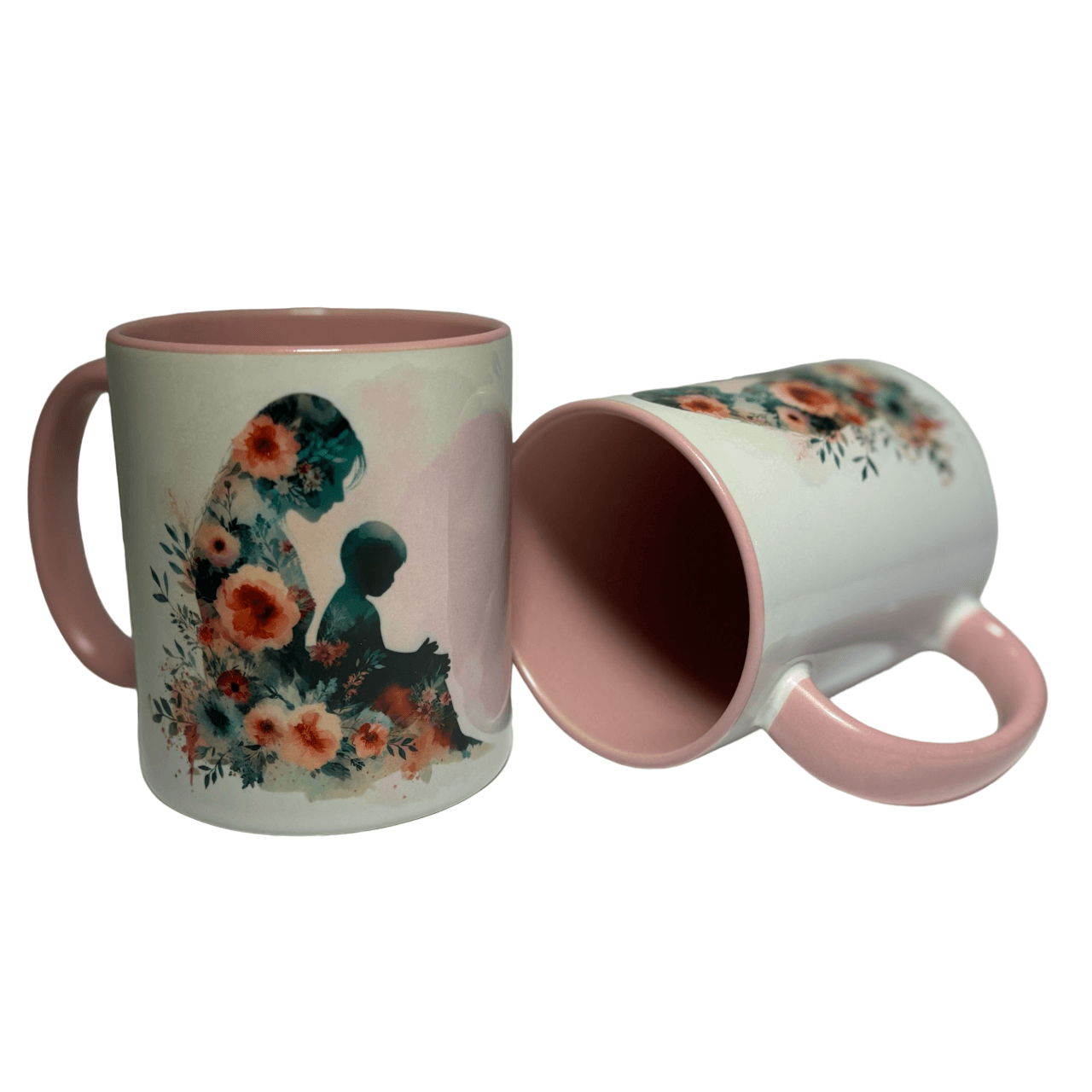 A Mug For Mum - Malti Inħobbok - Pink Inside + Handle