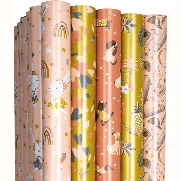 Covering - Gift Wrapping Paper Roll 70cm x 2m - Puppies