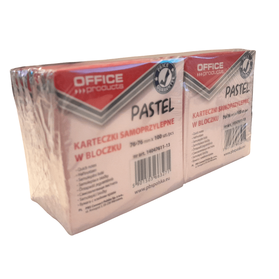 BULK DISCOUNT: Pack of 12 Pastel Sticky Note Blocks - (Office)