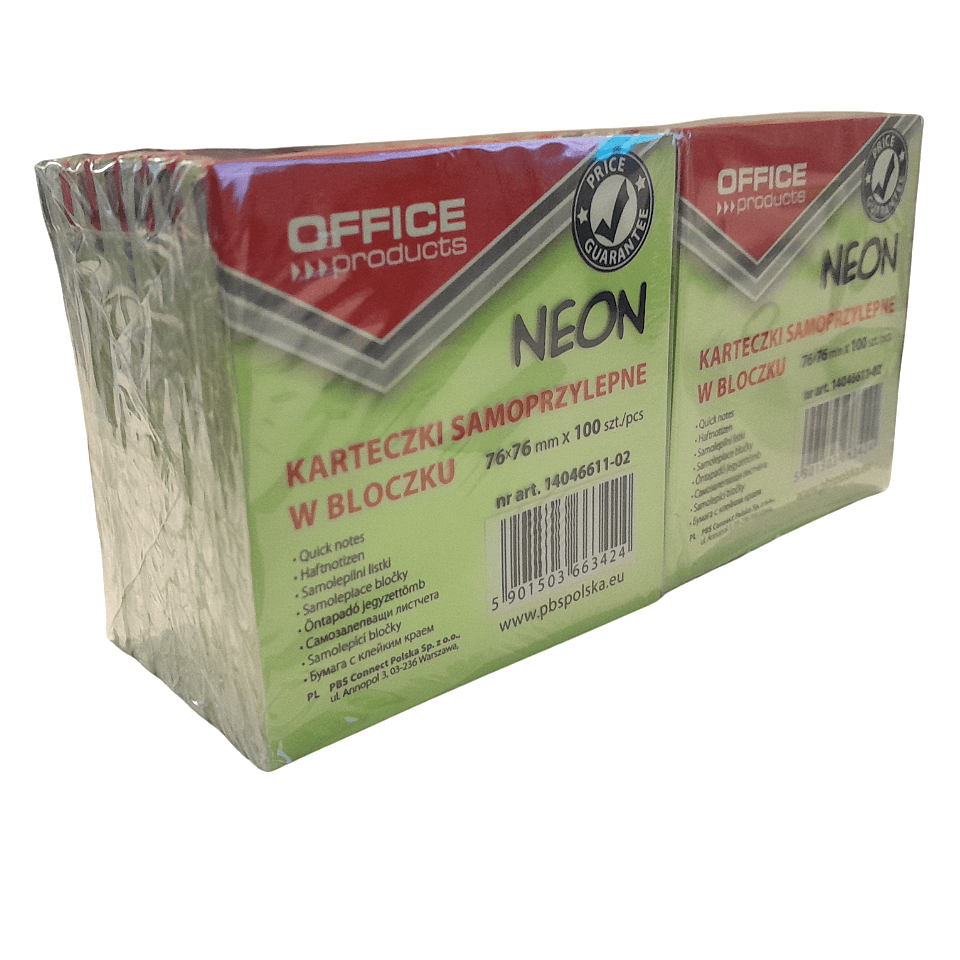 BULK DISCOUNT: Pack of 12 Neon Sticky Note Blocks - (Office)