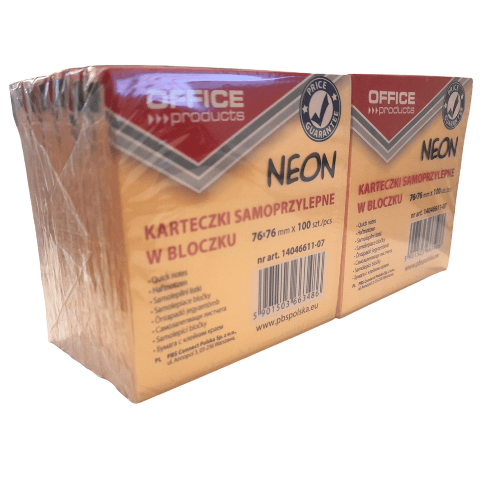 BULK DISCOUNT: Pack of 12 Neon Sticky Note Blocks - (Office)