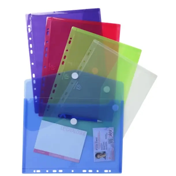 BULK DISCOUNT: Pack of 5 A4 Punched Envelope Folders (Exacompta)