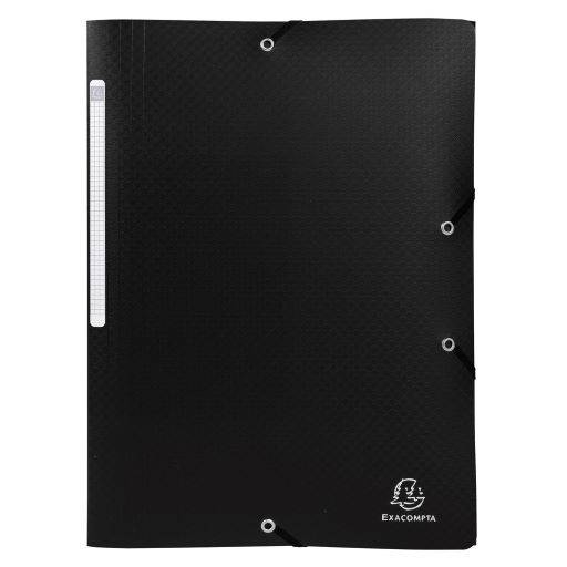 Folders – A4 Plastic Folder with Black Elastic Closure – (Exacompta)