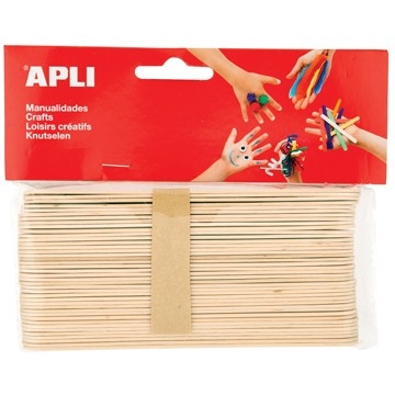 Crafts - Lollipop Wooden Sticks/Popsicle Sticks Apli - 2cm Wide