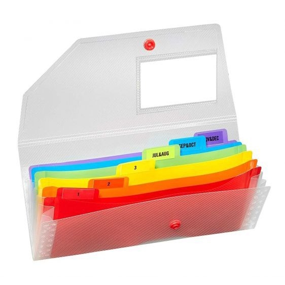 Folders - DL size Organiser with compartments - (Snopake)