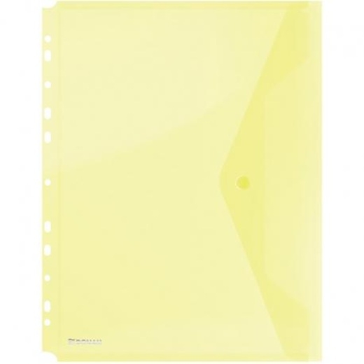 Folders - Transparent Button Folder A4 with Punched Holes - (Donau)
