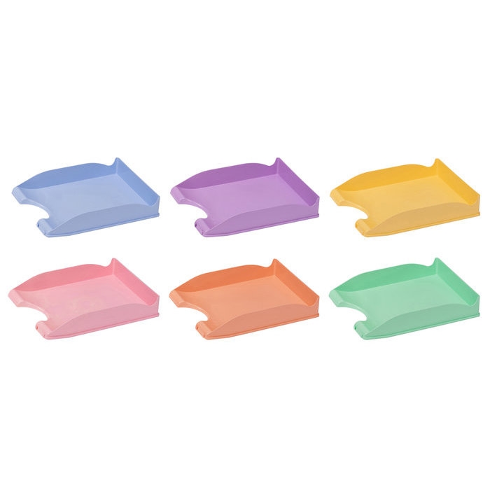 Paper Trays - Pastel Colours Stackable Desk Trays - (Faibo)
