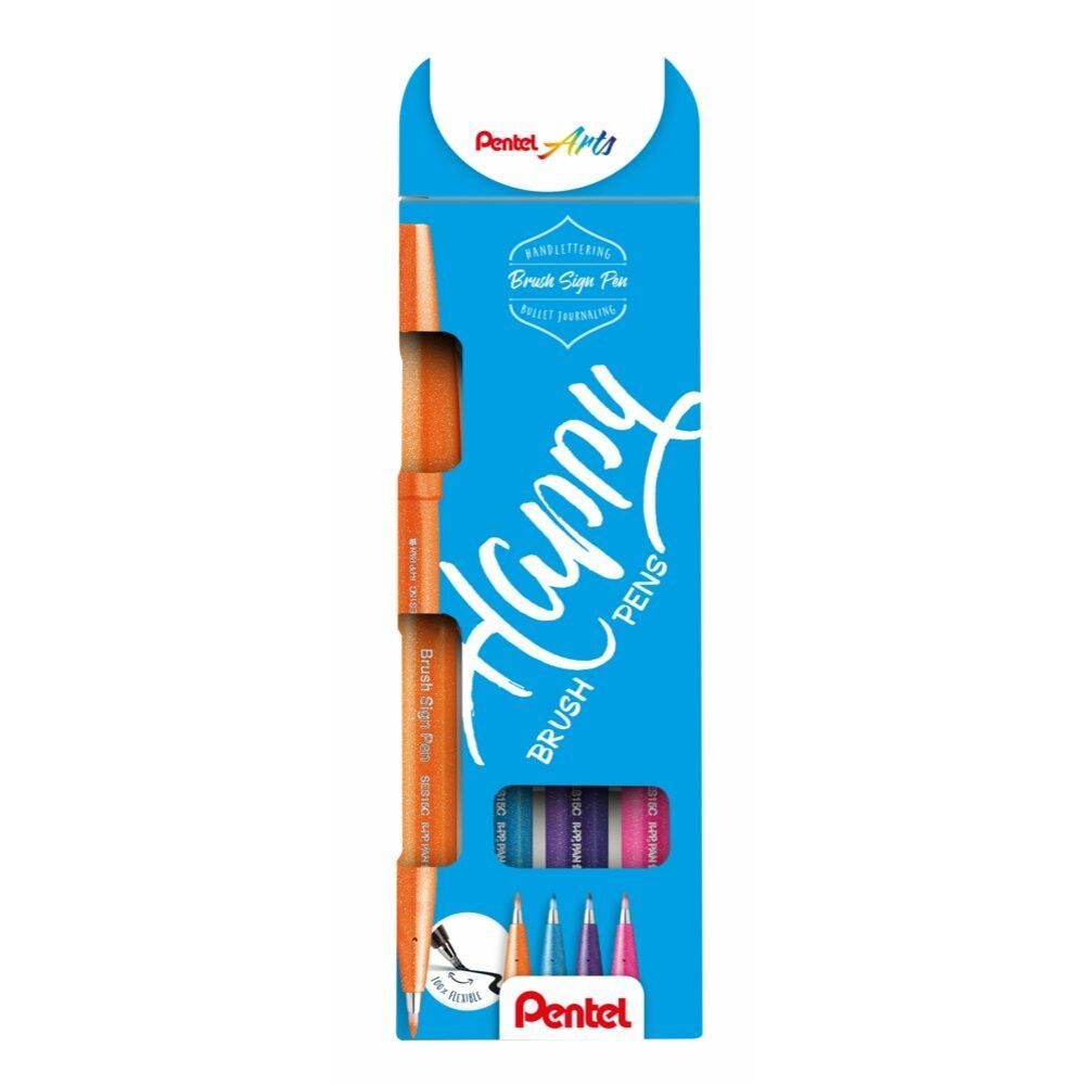 Pen – Brush Pen Set Of 4 – (Pentel)