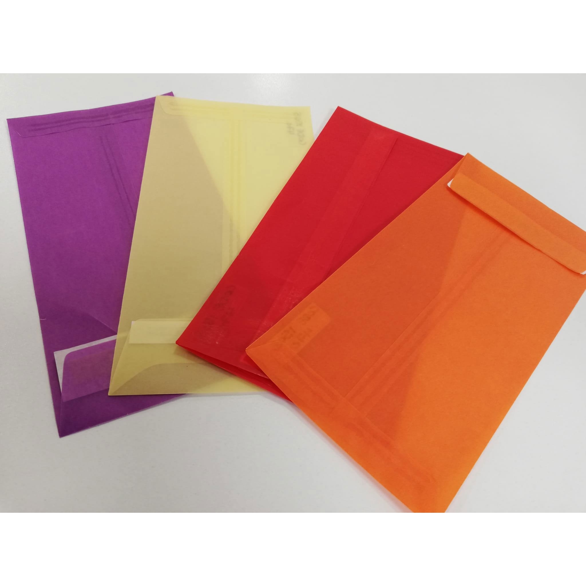 Coloured Envelopes - DL or square size Translucent Envelope - DL: Purple