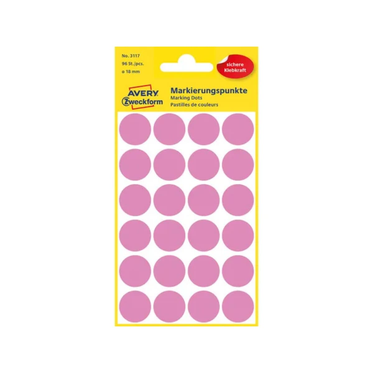 Labels - Pink Marking Dot Labels - (Zweckform)