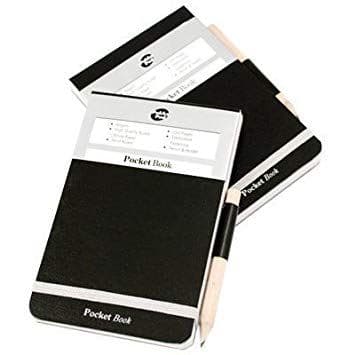 Notebooks - Black Pocket Book A7 with Pencil - (Pukka Pad)