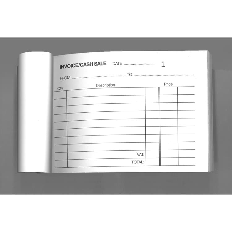 Invoice Books - A6 Carbonless Invoice Book - (Contessa) - 50 Leaves in Triplicate