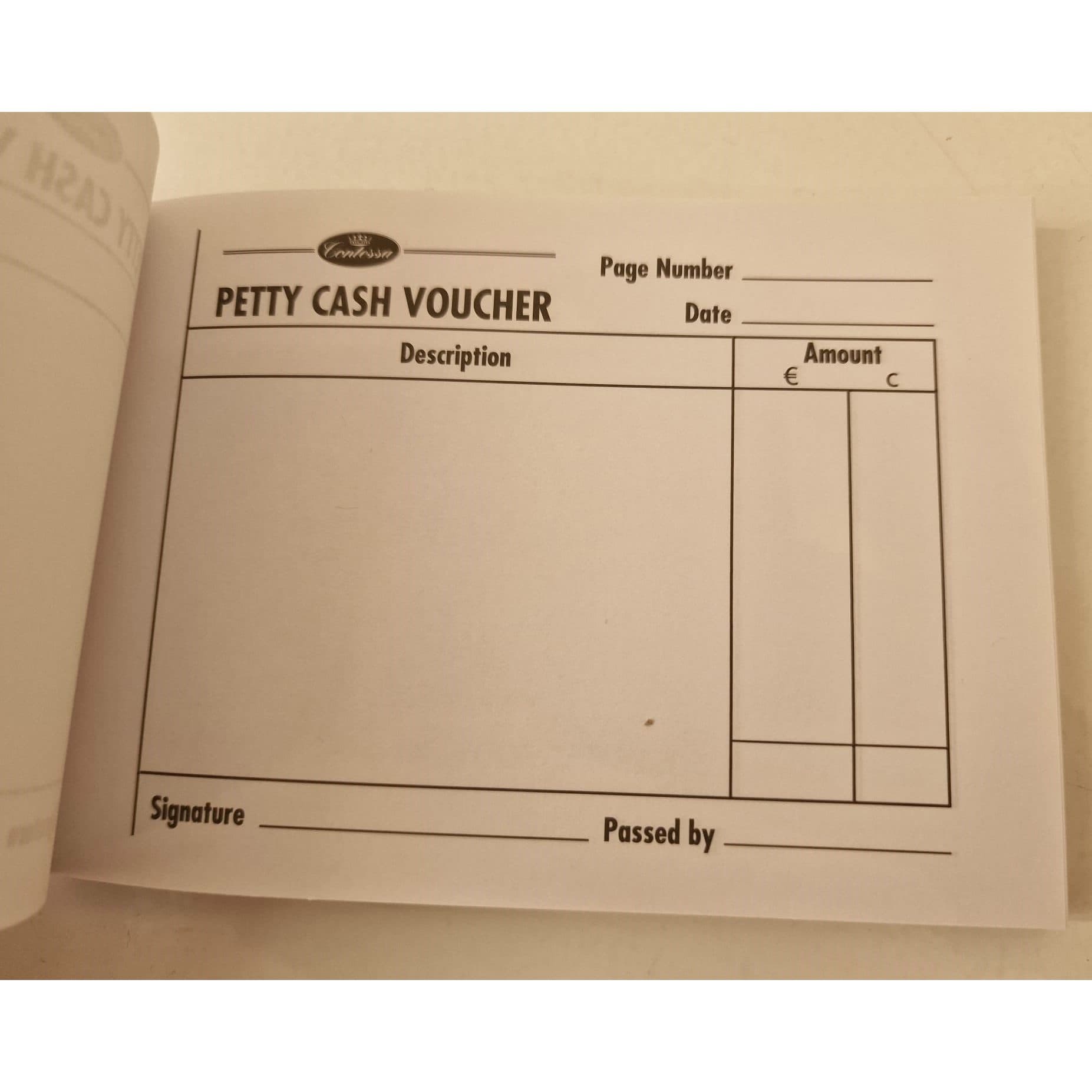 Petty Cash Vouchers - (Contessa)