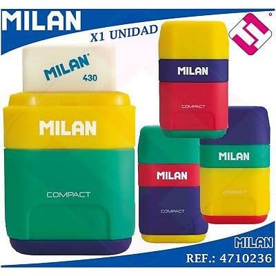 Sharpener & Eraser - 2 in 1 Capsule Mix Sharpener & Eraser - (Milan)
