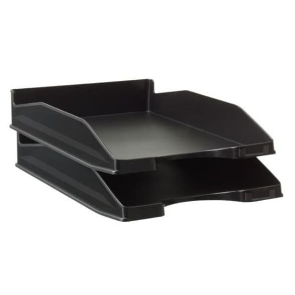 Paper Trays - Stackable Black Desk Tray - (Faibo)