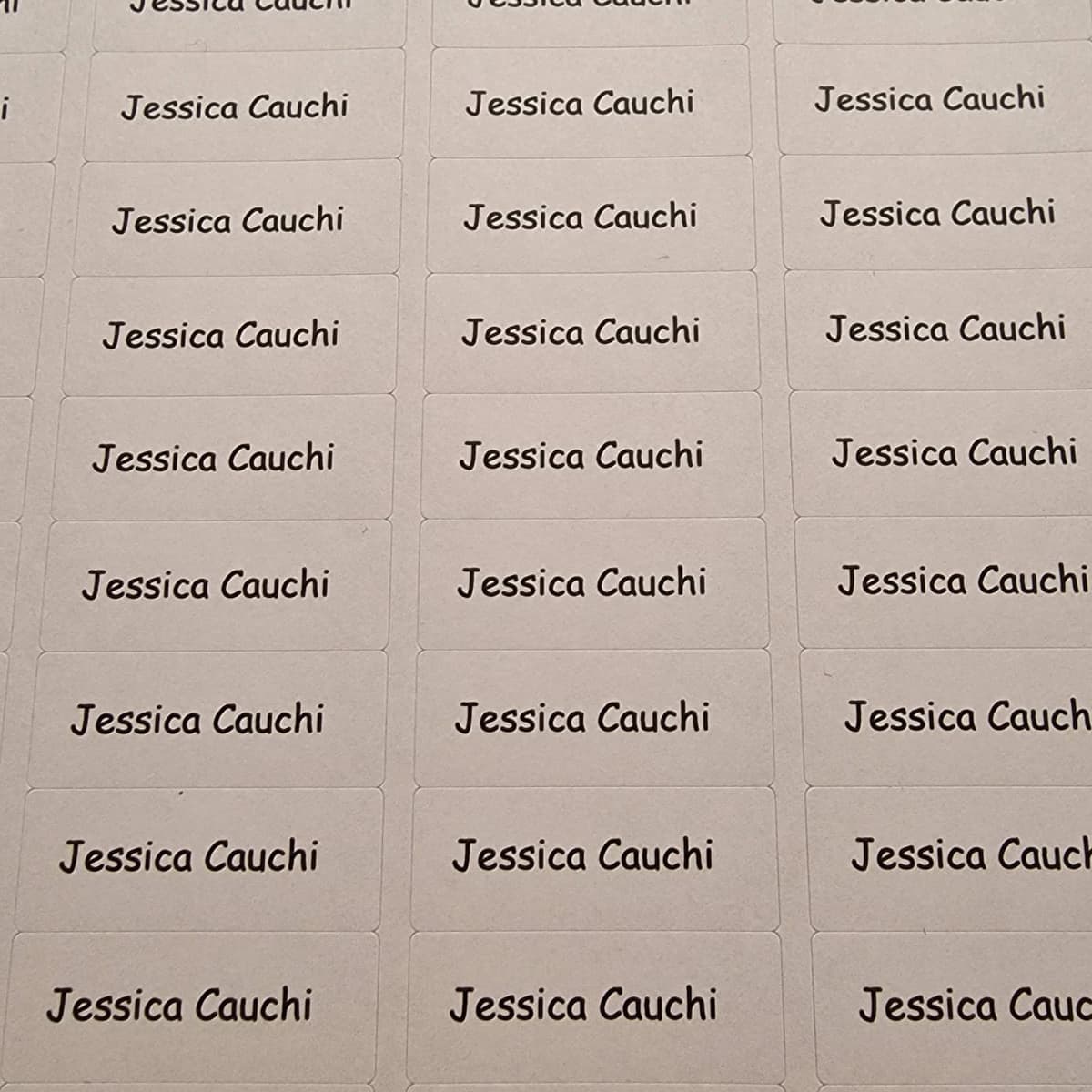 Paper labels 37mm by 14mm - Text Only