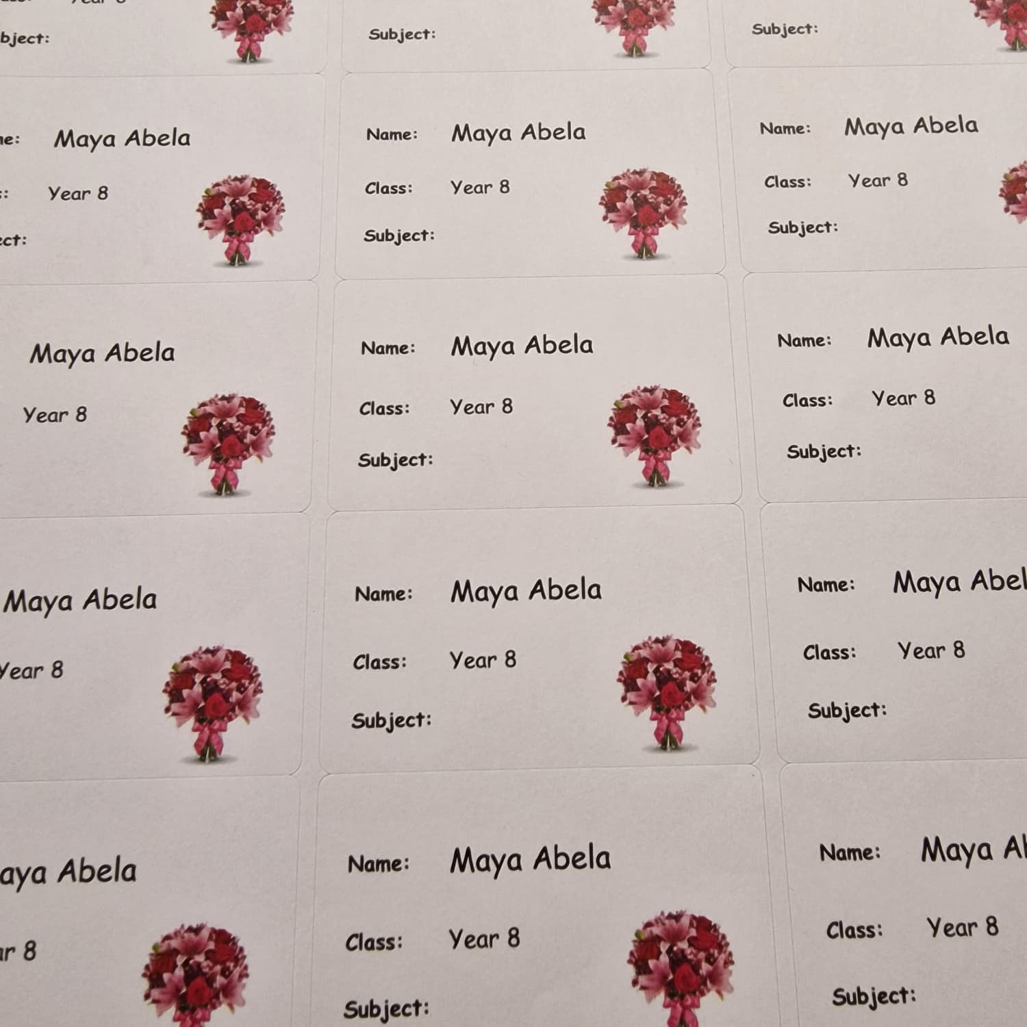 PAPER LABELS 63MM BY 38MM - With Image