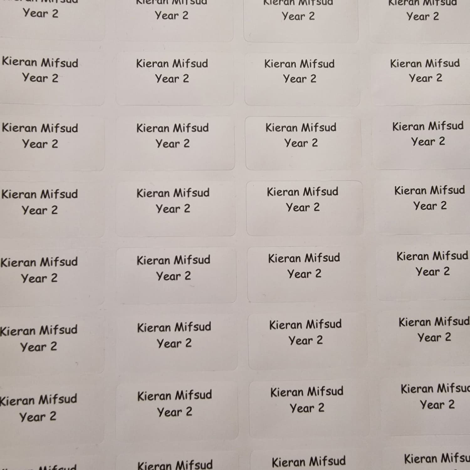 Polyester Waterproof Labels 47mm by 22mm - Text Only
