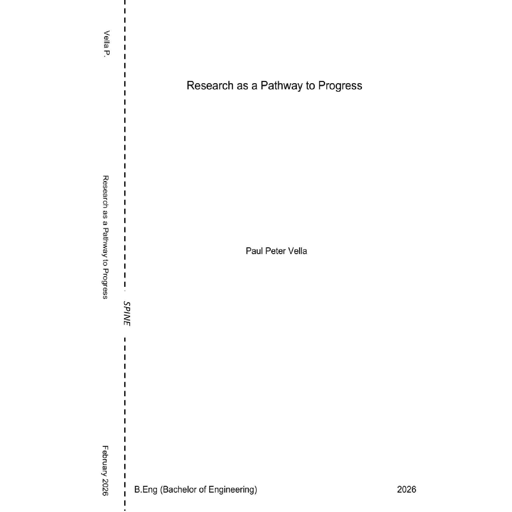 University of Malta Engineering Thesis Printing & Hard Cover Binding