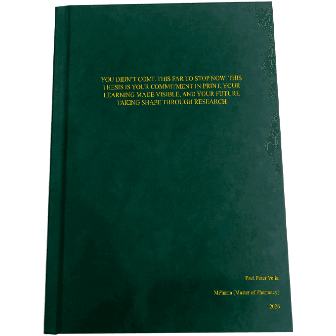 University of Malta MPharm Thesis Printing & Hard Cover Binding
