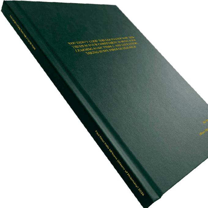 University of Malta MPharm Thesis Printing & Hard Cover Binding
