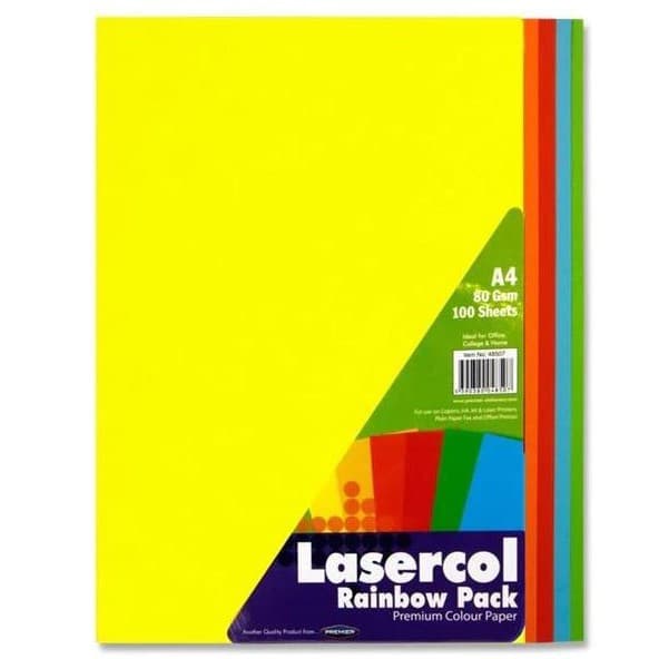 Paper - Pack of 100 A4 Coloured Paper - (Premier)