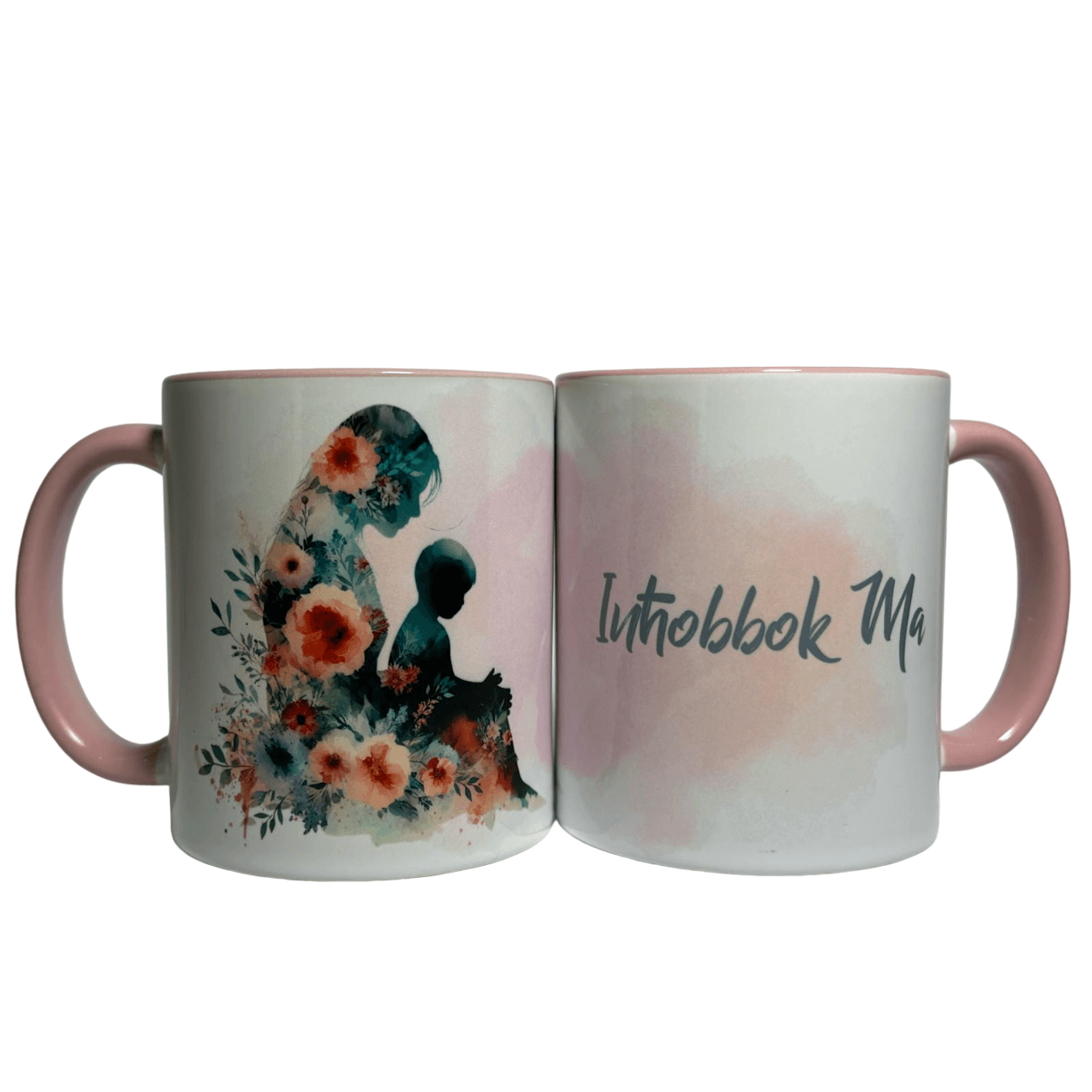 A Mug For Mum - Malti Inħobbok - Pink Inside + Handle