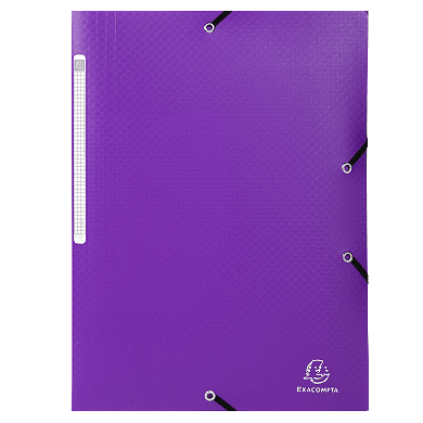 Folders – A4 Plastic Folder with Black Elastic Closure – (Exacompta)