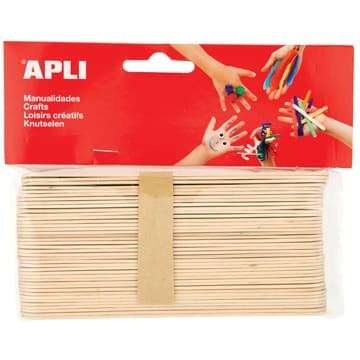 Crafts - Lollipop Wooden Sticks/Popsicle Sticks Apli - 2cm Wide