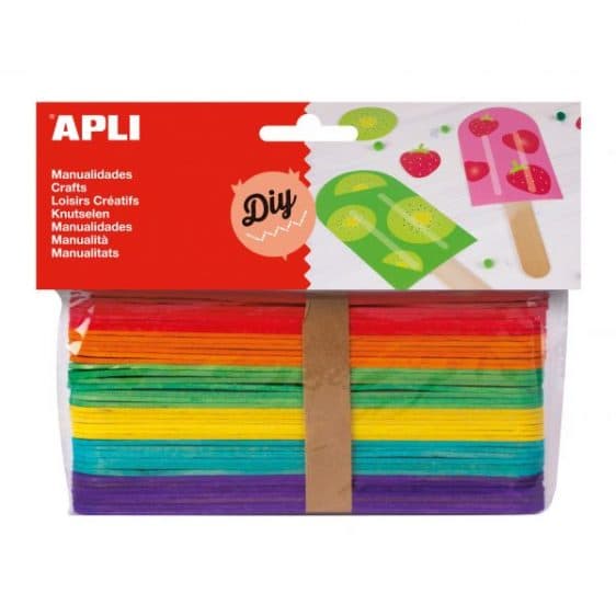 Crafts - Lollipop Wooden Sticks/Popsicle Sticks Apli - 2cm Wide