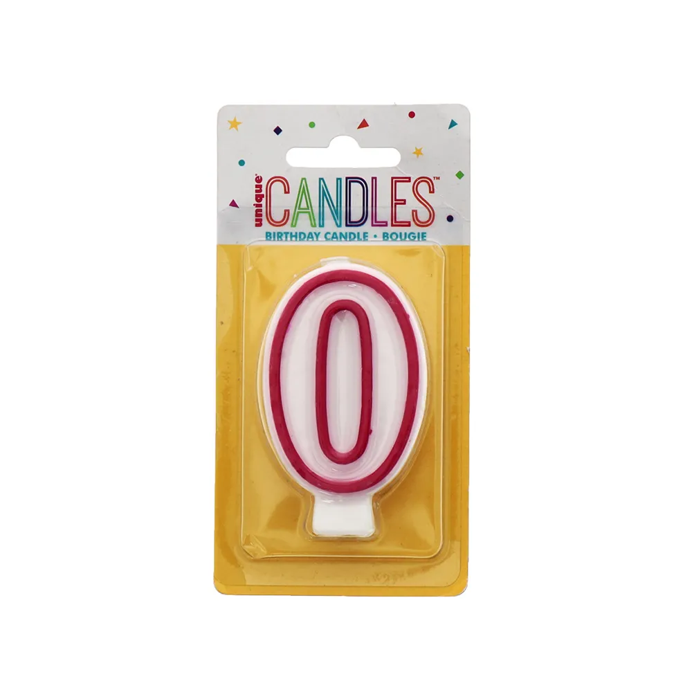 Numbered Birthday Candles 0 - (Unique)