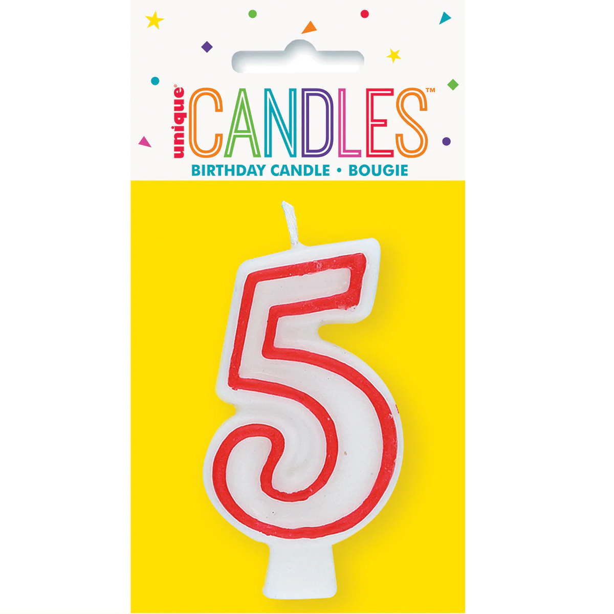 Numbered Birthday Candles 5 - (Unique)