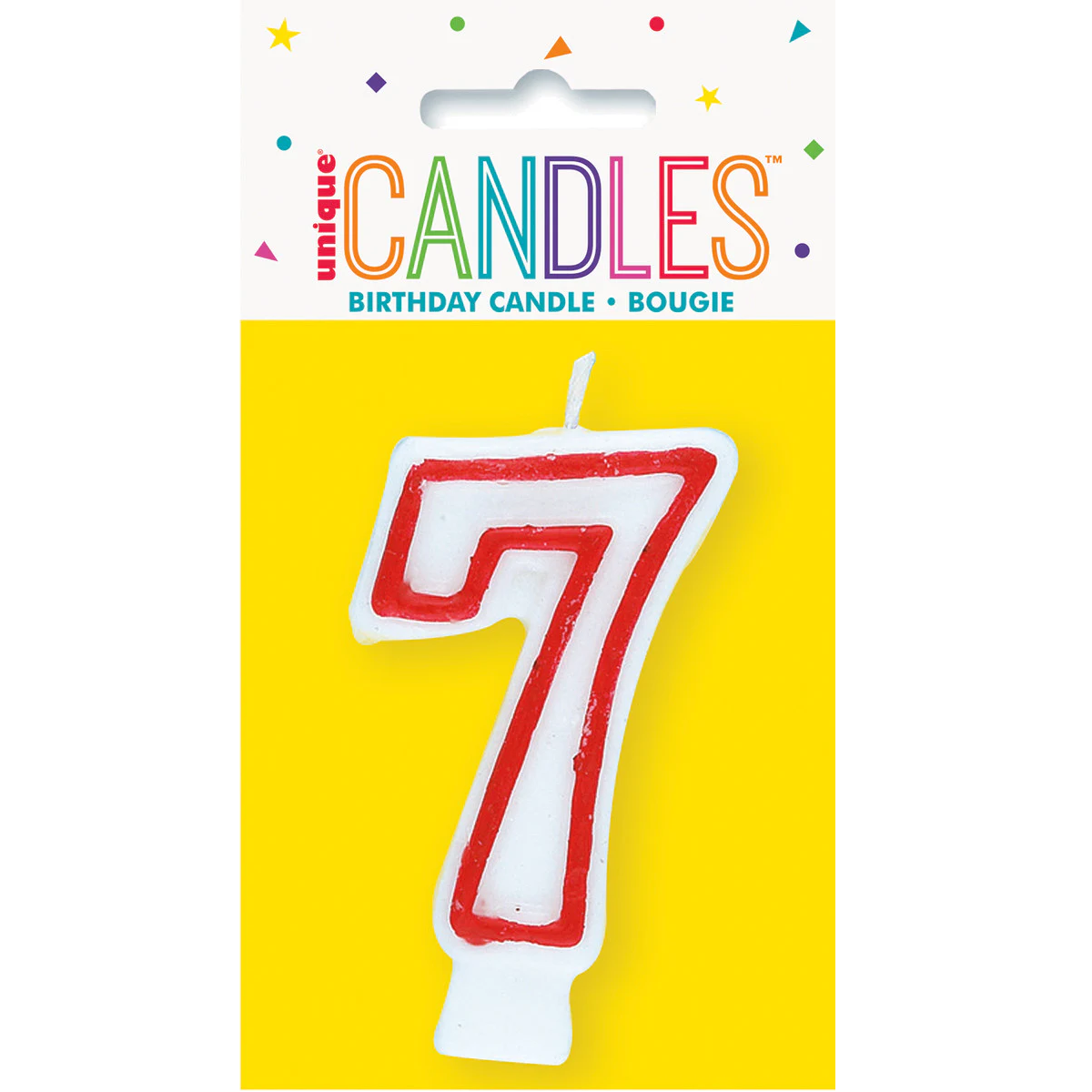 Numbered Birthday Candles 7 - (Unique)