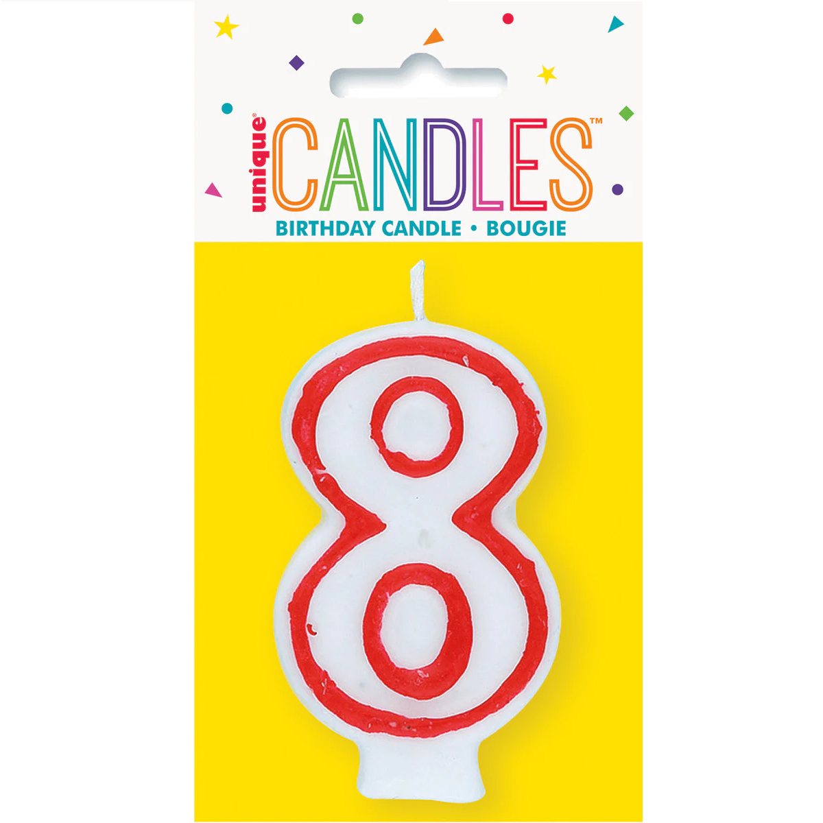 Numbered Birthday Candles 8 - (Unique)