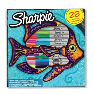 Markers - Set of 28 Permanent Markers - (Sharpie)